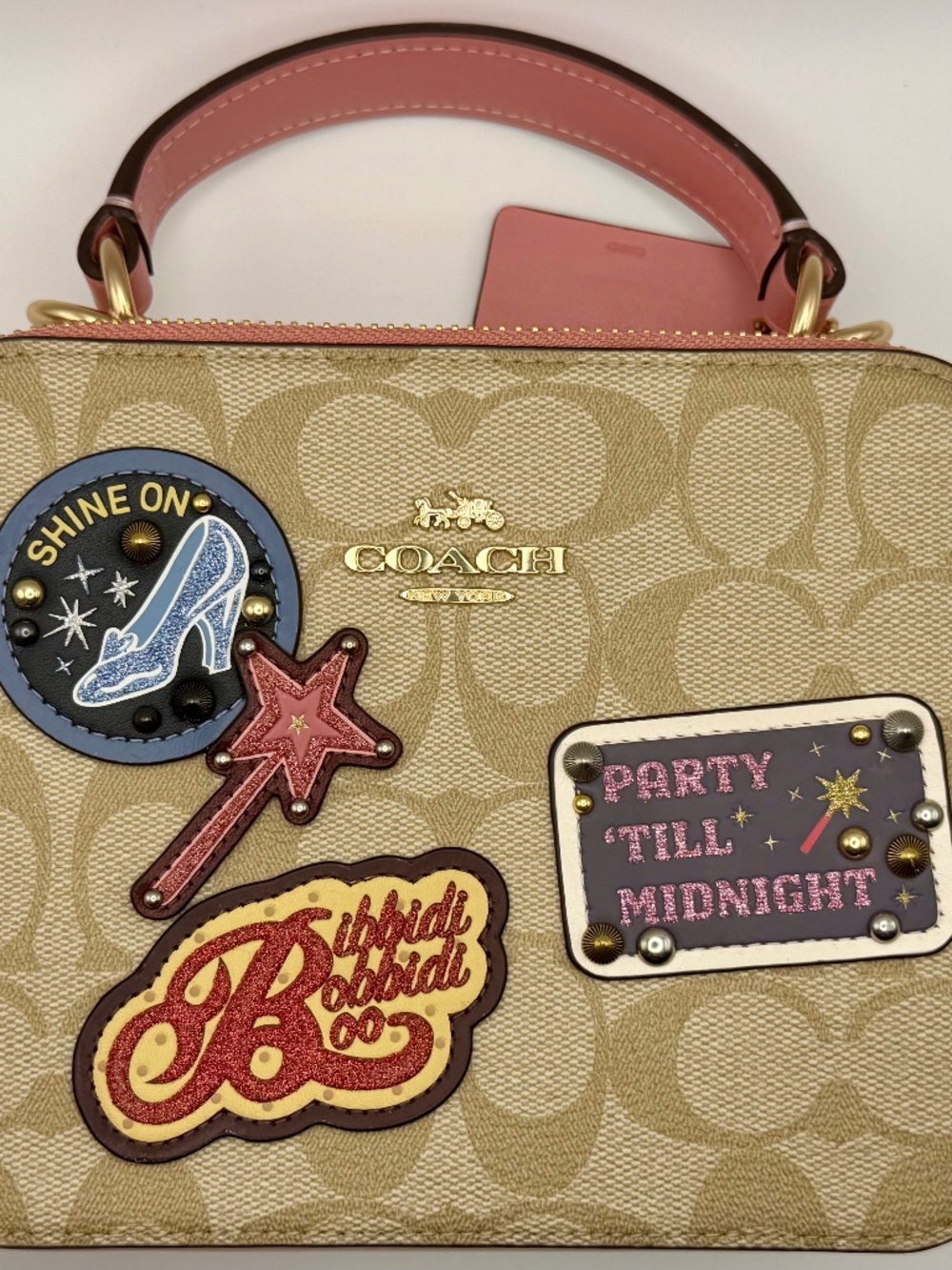 DISNEY X COACH Crossbody Signature Canvas Cinderella